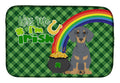 Blue and Tan Dachshund St. Patrick's Day Drying Mat