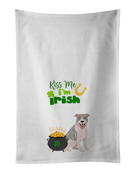 Decorative White Cotton Kitchen Towel Set – Artistic Design