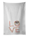 Border Collie Puppy Love Valentine's Kitchen Towels