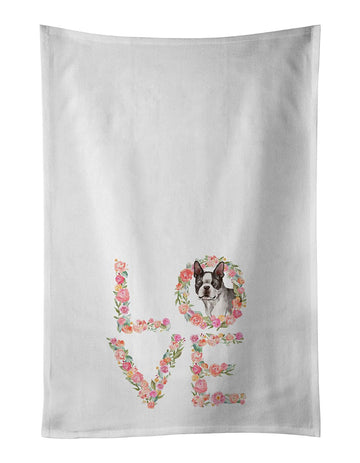 Boston Terrier LOVE Valentine's Kitchen Towel Set
