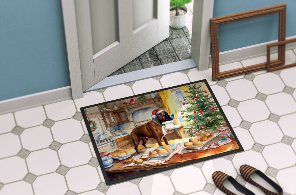 Boxer Christmas Cookies Indoor Outdoor Doormat