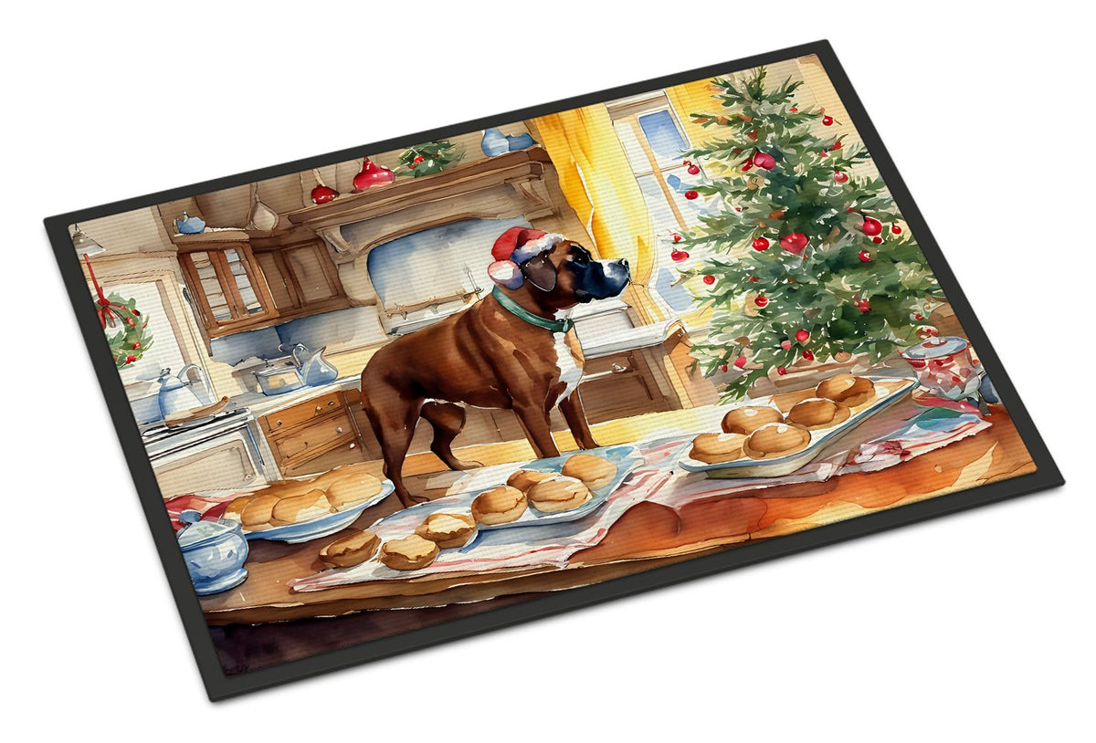 Boxer Christmas Cookies Indoor Outdoor Doormat