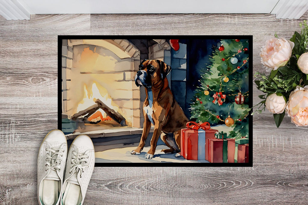 Boxer Cozy Christmas Indoor-Outdoor Doormat