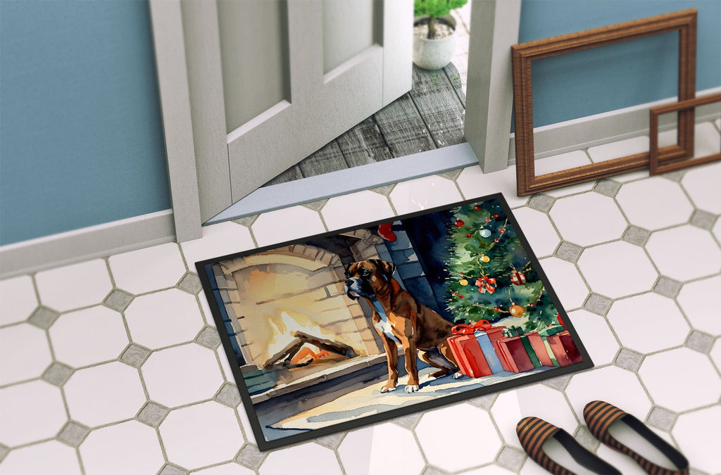 Boxer Cozy Christmas Indoor-Outdoor Doormat