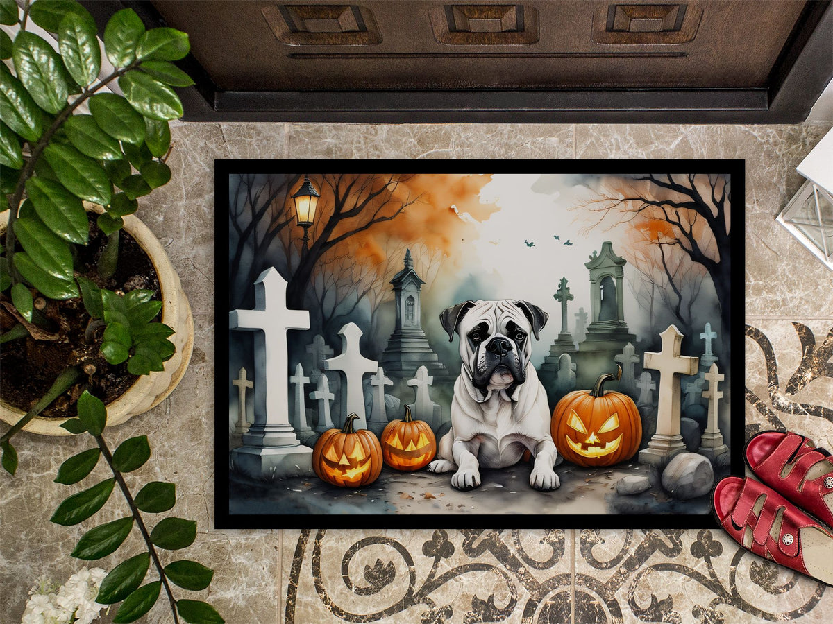 Spooky Boxer Halloween Doormat