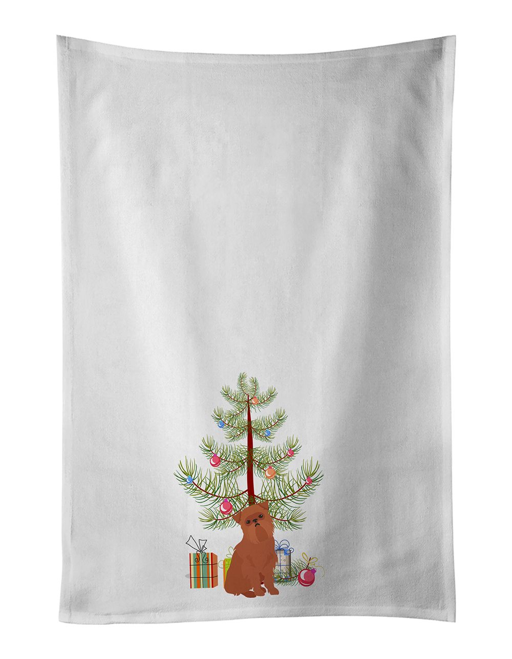 Brussels Griffon Christmas Tree Kitchen Towel Pair