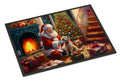 Cairn Terrier and Santa Claus Christmas Doormat
