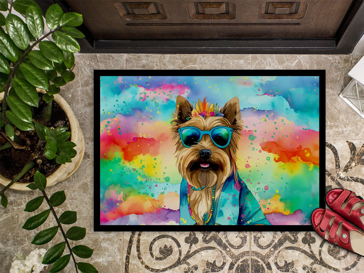 Cairn Terrier Hippie Dawg Decorative Doormat