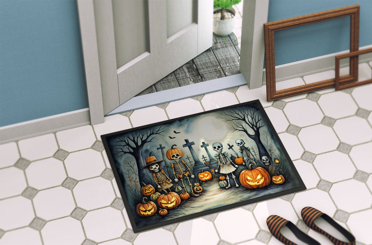 Calacas Skeletons Halloween Entryway Doormat