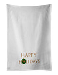 Caucasian Shepherd Happy Holidays Kitchen Towels