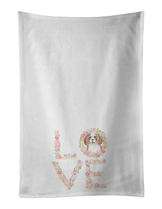 Artistic White Kitchen Towel Set – Absorbent Cotton Decorative Design