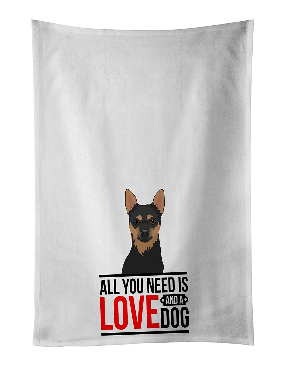 Chihuahua Black and Tan Kitchen Towel Set