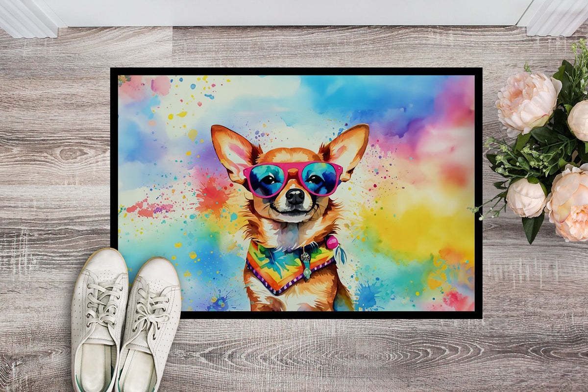 Chihuahua Hippie Dawg Artwork Doormat