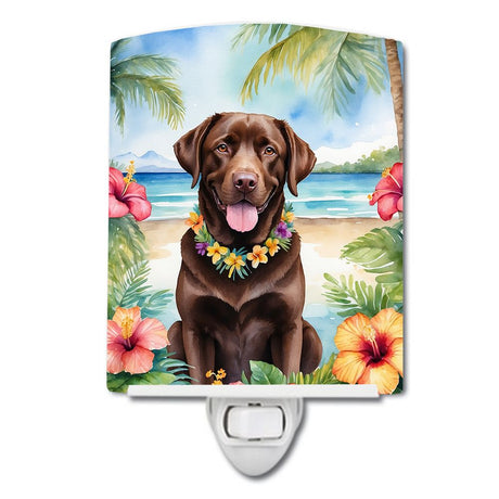 Chocolate Labrador Luau Decorative Night Light
