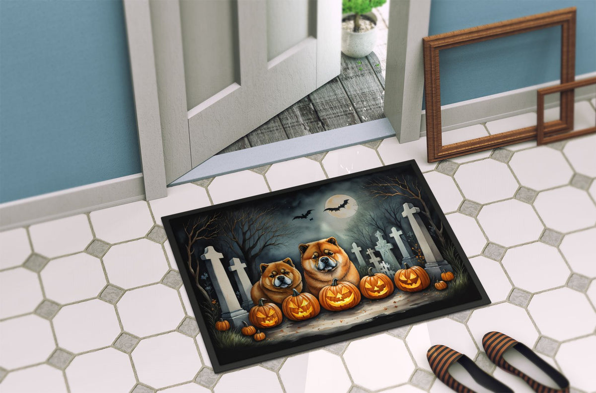 Spooky Chow Chow Halloween Doormat