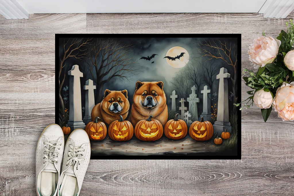 Spooky Chow Chow Halloween Doormat