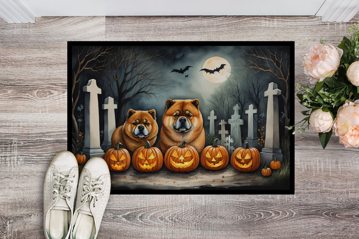 Spooky Chow Chow Halloween Doormat