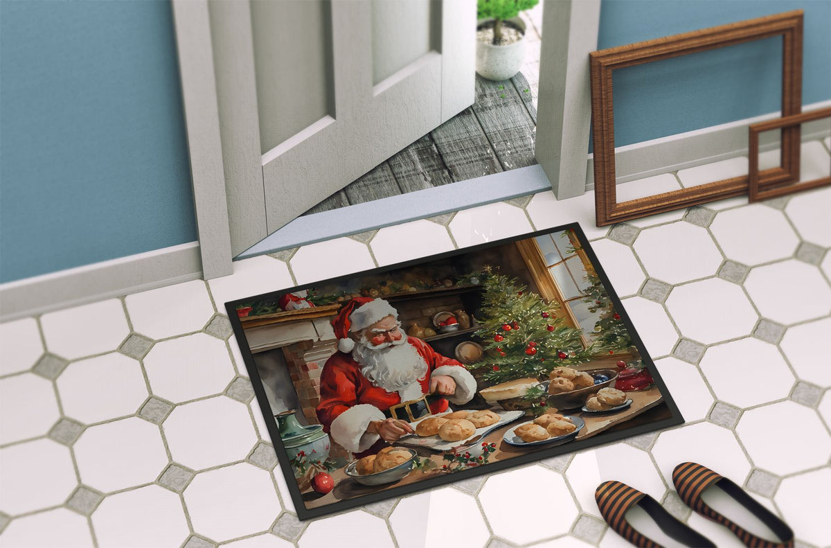 Cookies with Santa Claus Christmas Doormat