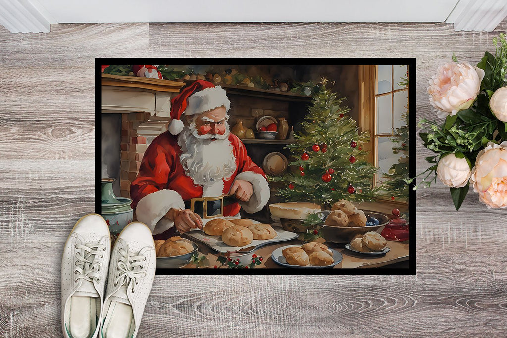 Cookies with Santa Claus Christmas Doormat