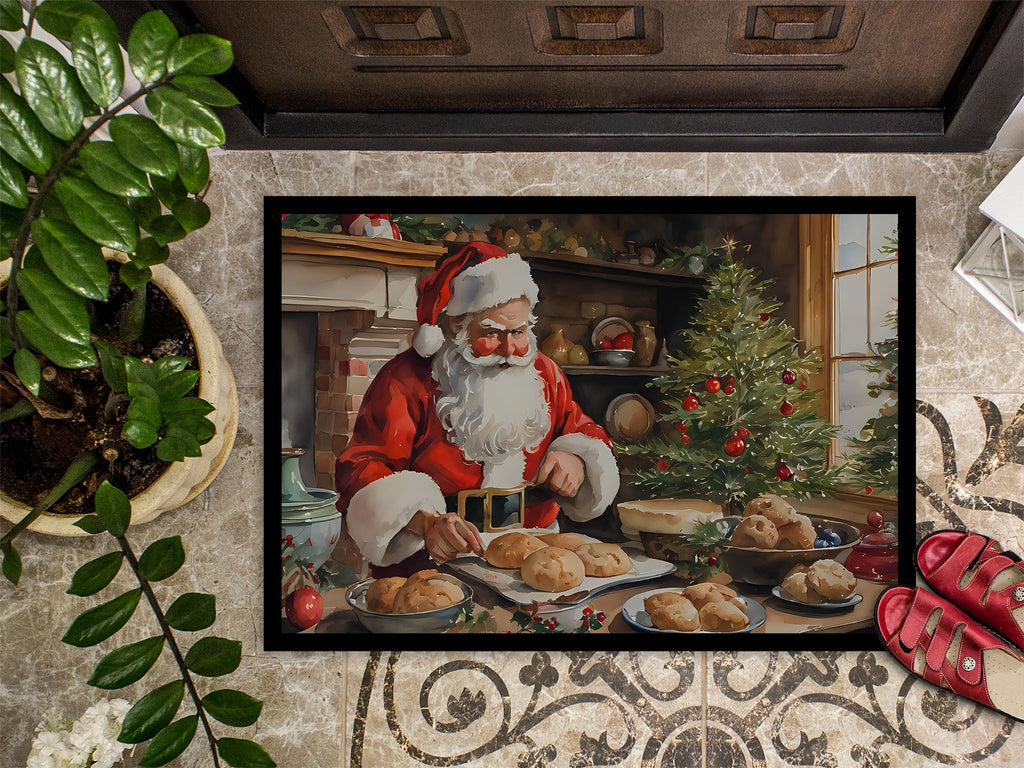 Cookies with Santa Claus Christmas Doormat