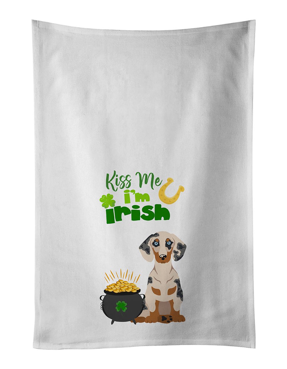 Cream Dapple Dachshund St. Patrick’s Day Towel Set