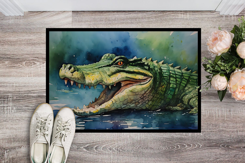 Crocodile Artwork Indoor-Outdoor Doormat