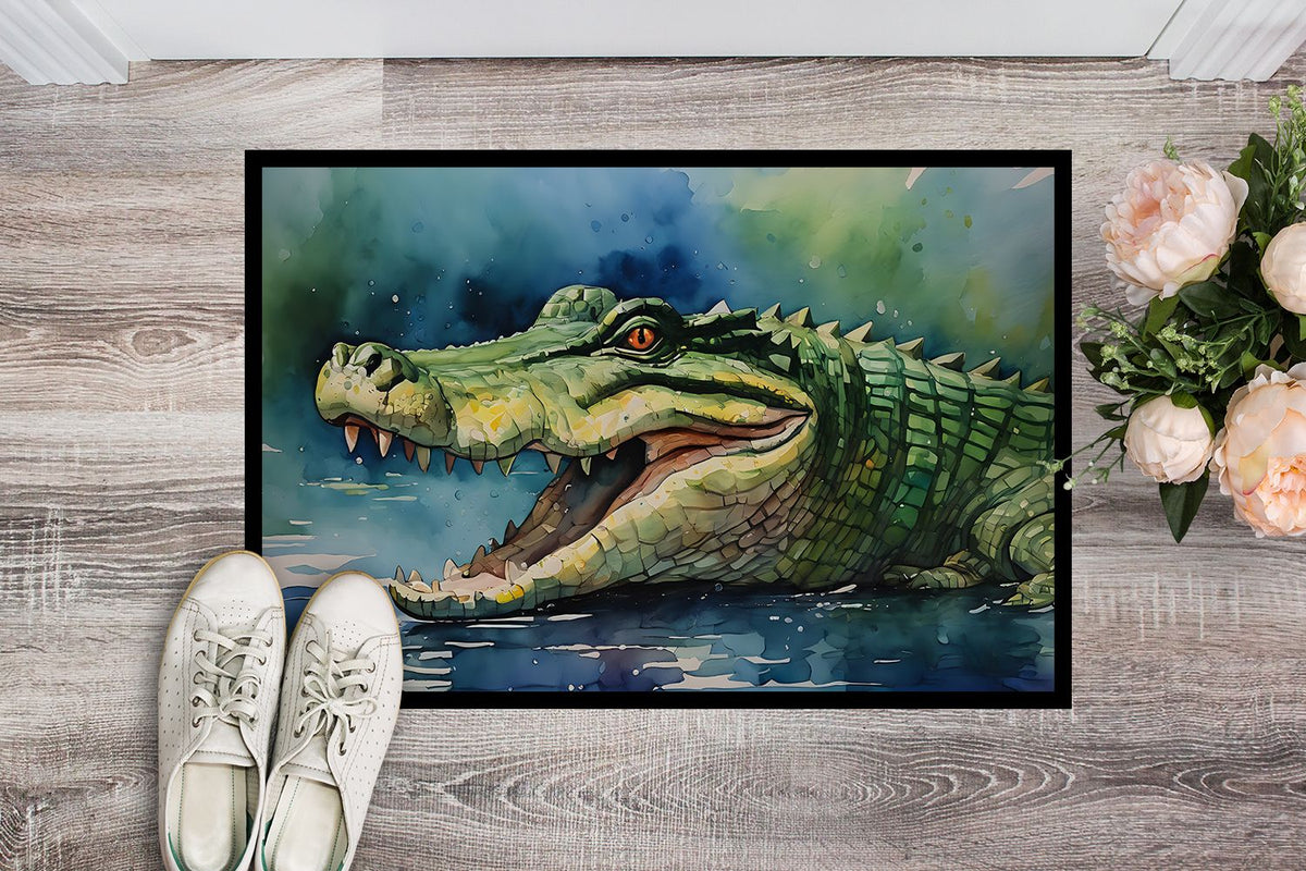 Crocodile Artwork Indoor-Outdoor Doormat