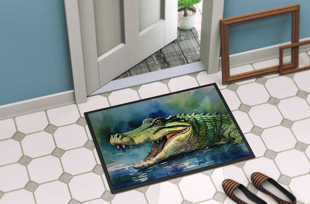 Crocodile Artwork Indoor-Outdoor Doormat