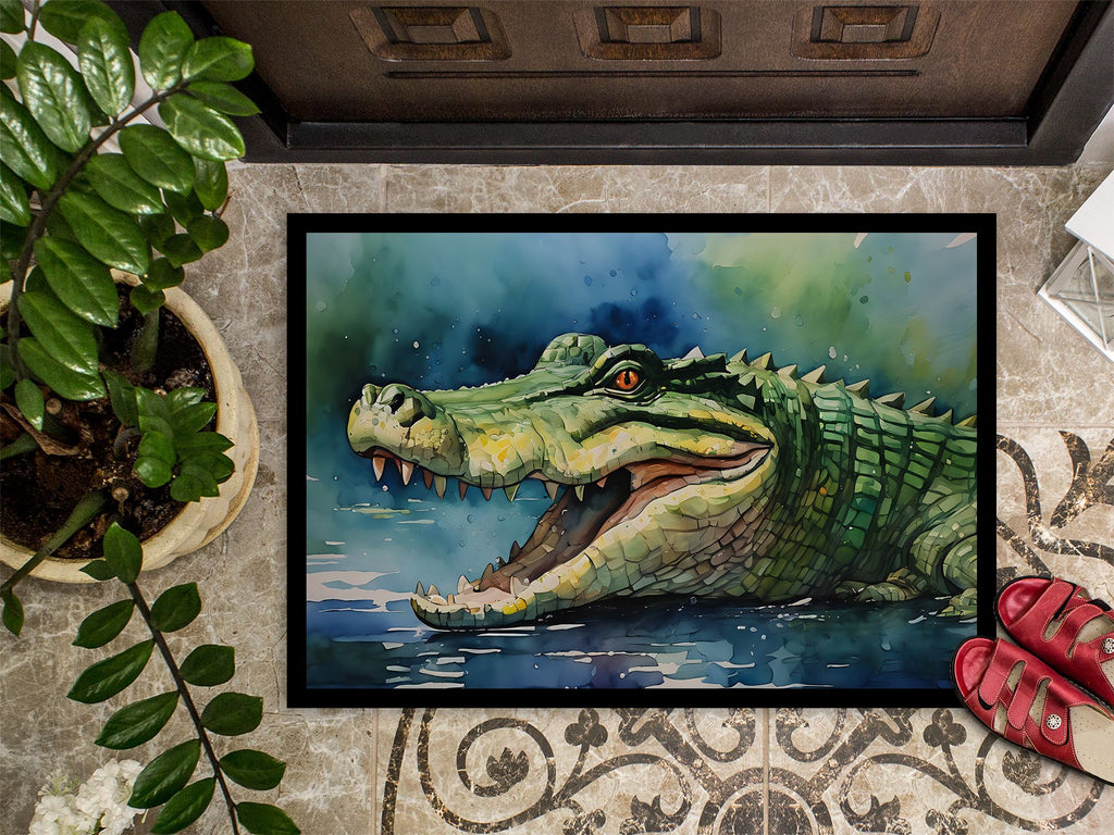 Crocodile Artwork Indoor-Outdoor Doormat