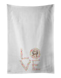 Dachshund LOVE Valentine's Kitchen Towel Pair