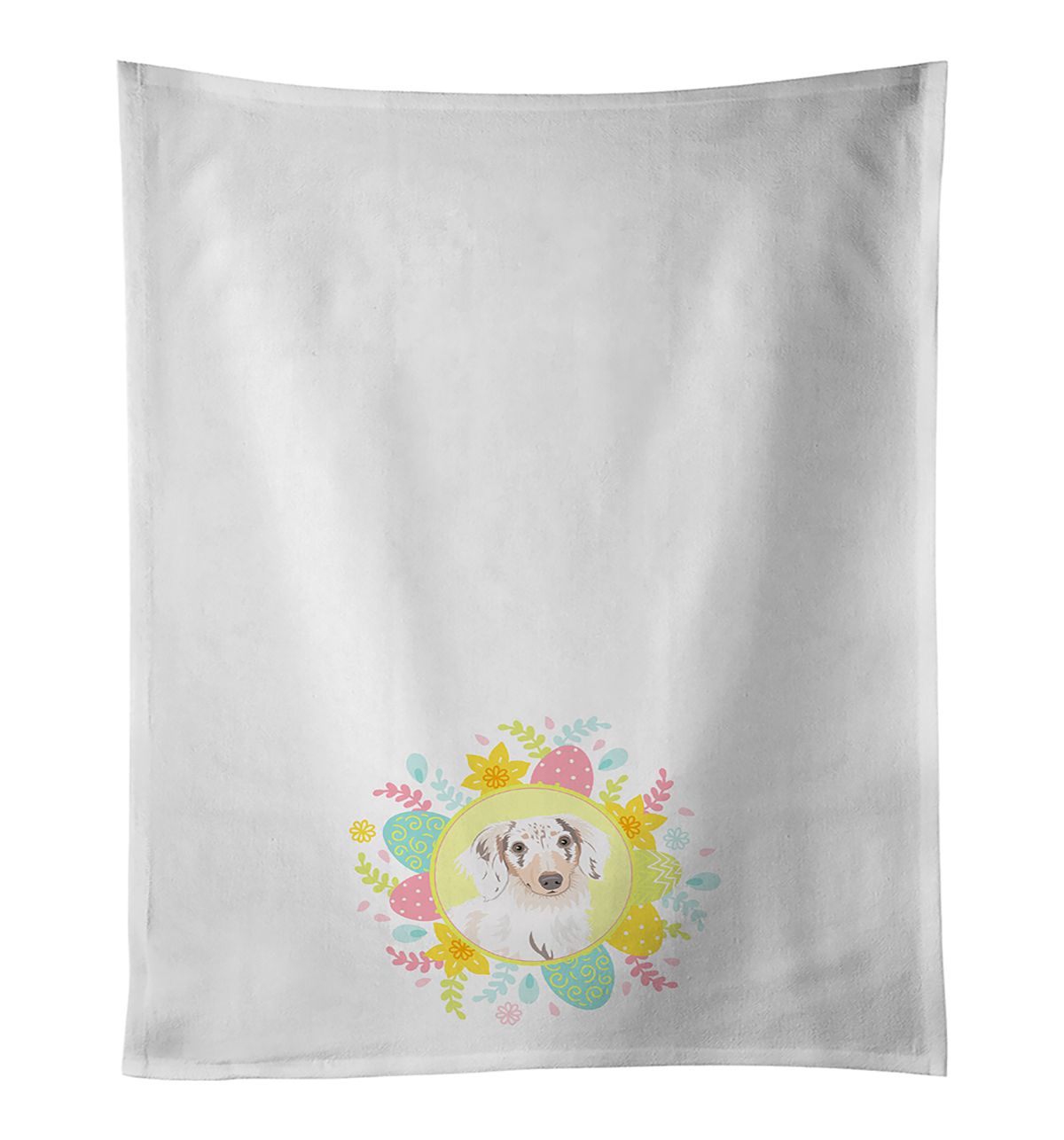Dachshund Dapple Easter Decorative Kitchen Towel Set
