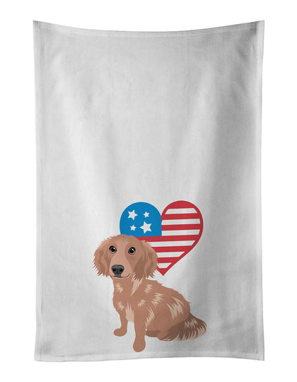Red Dachshund Patriotic Kitchen Towel Set