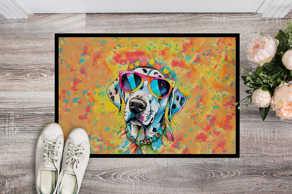Dalmatian Hippie Dawg Doormat for Porch or Entryway