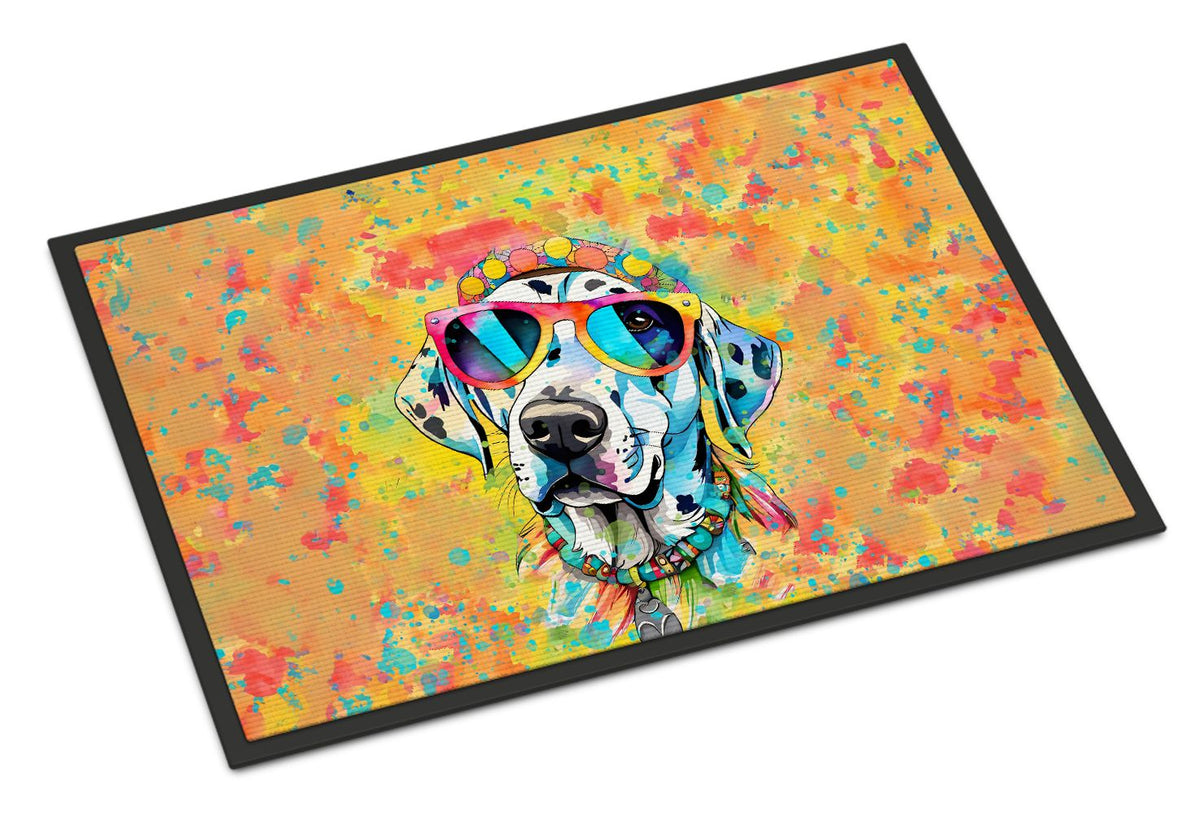 Dalmatian Hippie Dawg Doormat for Porch or Entryway
