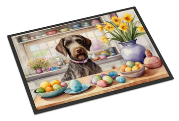 German Wirehaired Pointer Easter Doormat