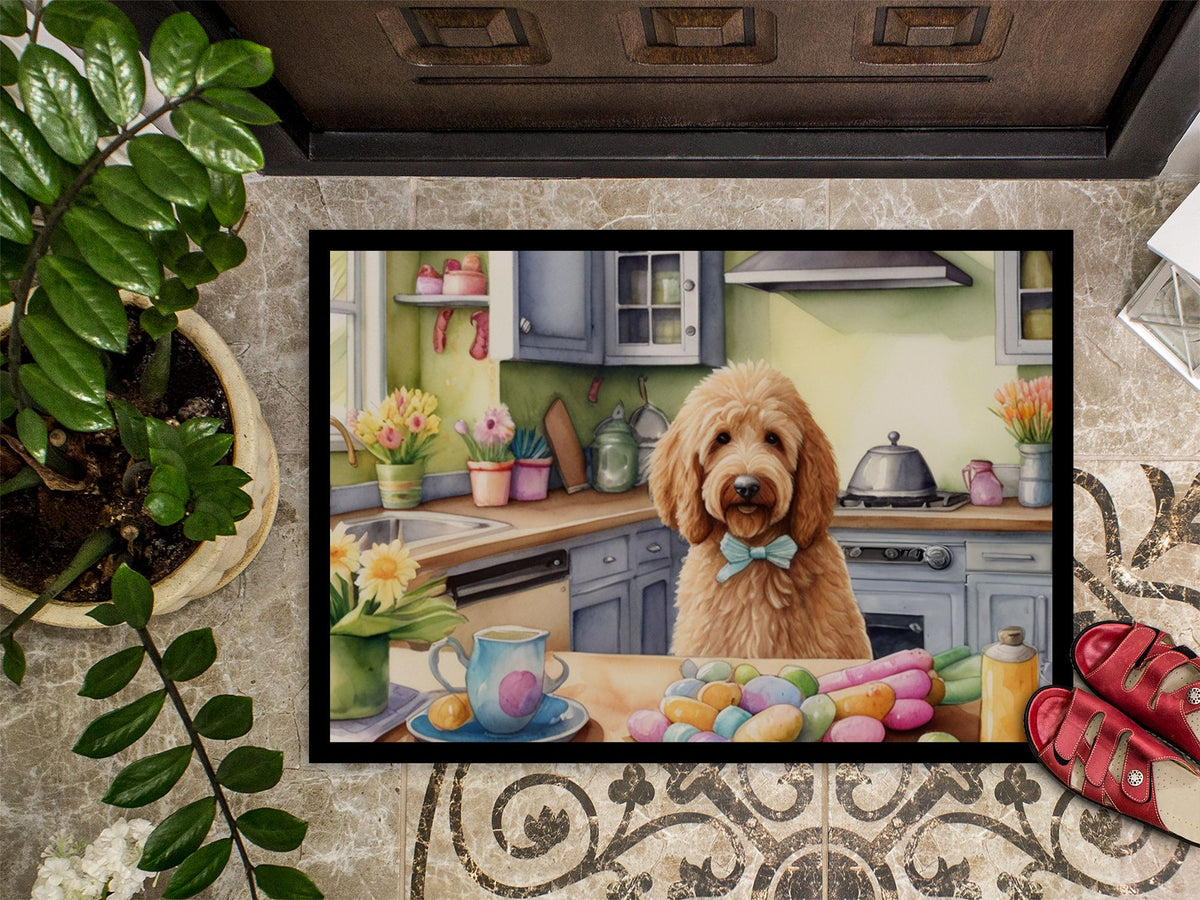 Goldendoodle Easter Entryway Doormat
