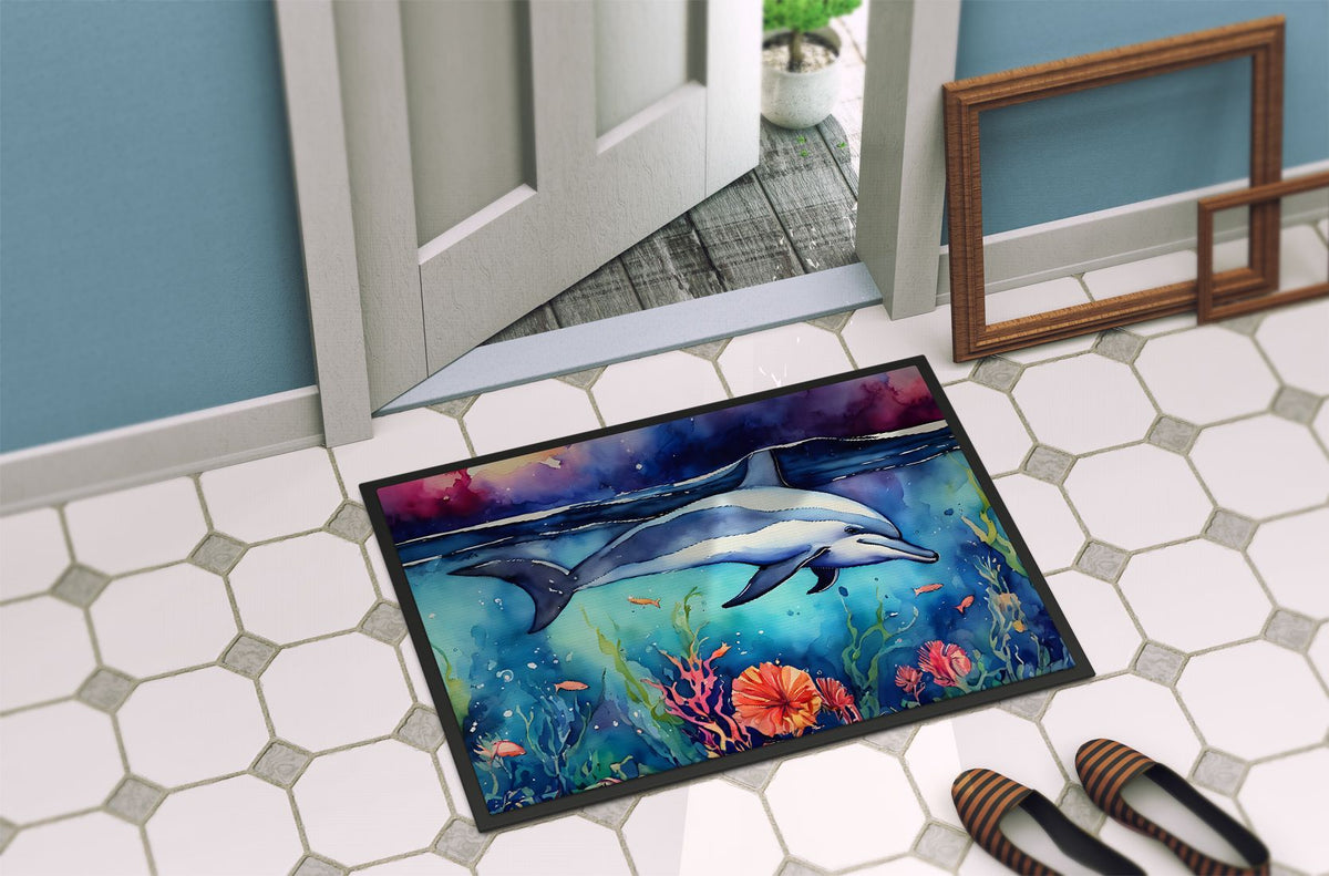 Dolphin Artwork Indoor-Outdoor Doormat