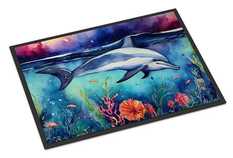 Dolphin Artwork Indoor-Outdoor Doormat