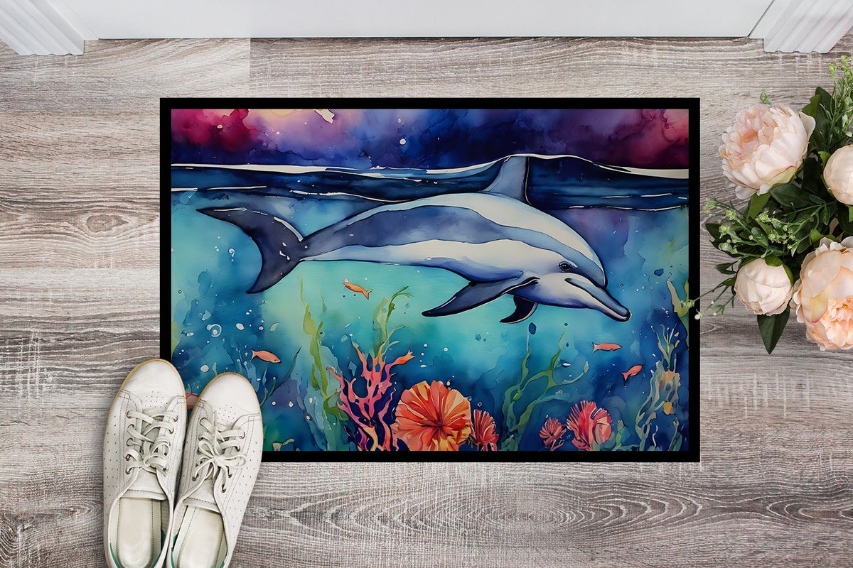 Dolphin Artwork Indoor-Outdoor Doormat