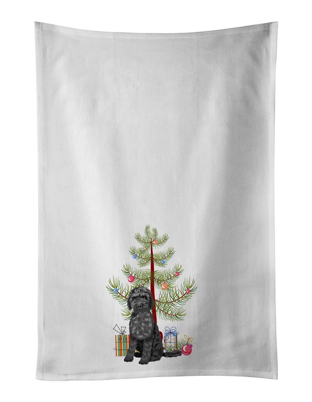 Black Doodle Christmas Kitchen Towel Set
