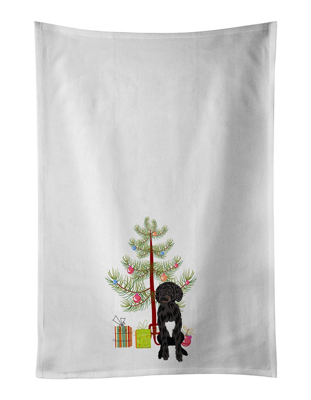 Black and White Doodle Christmas Kitchen Towels