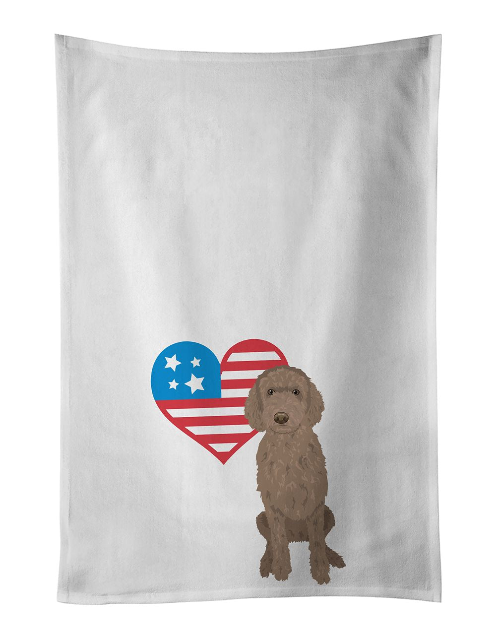 Chocolate Doodle Patriotic Kitchen Towel Set