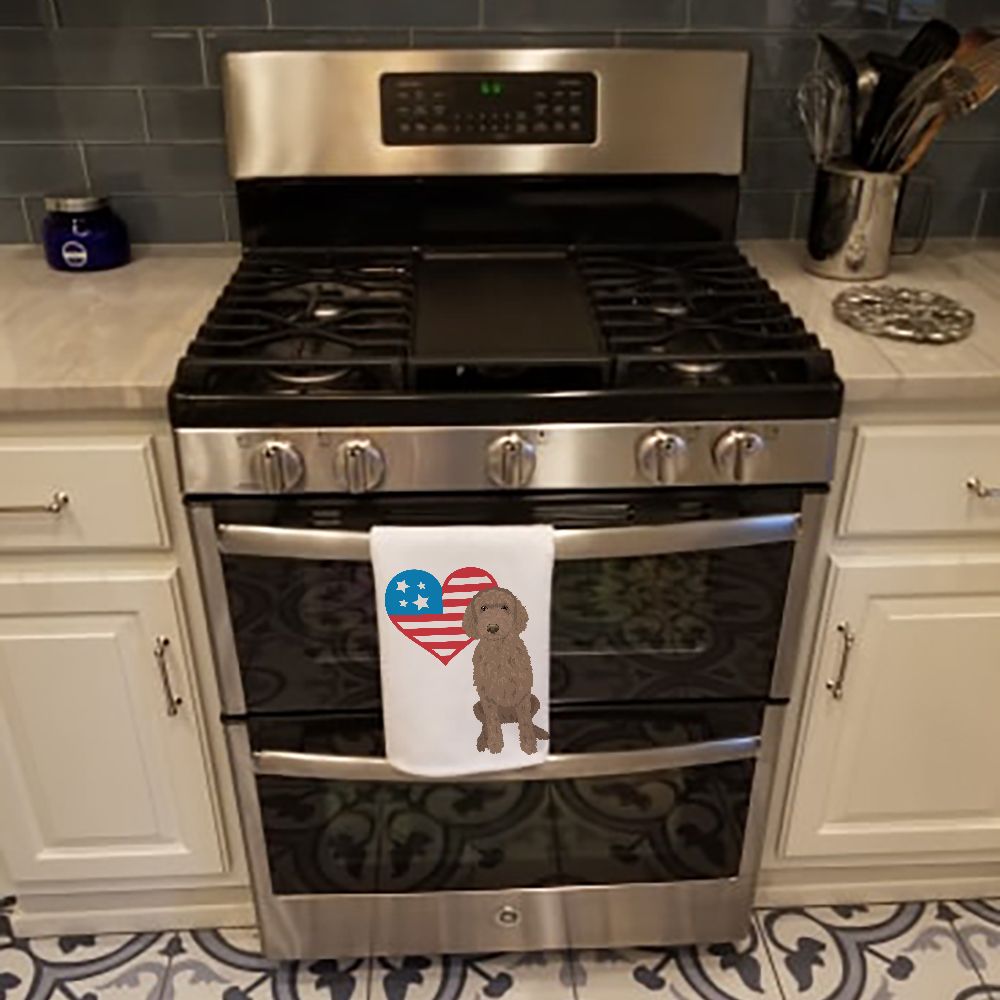 Chocolate Doodle Patriotic Kitchen Towel Set