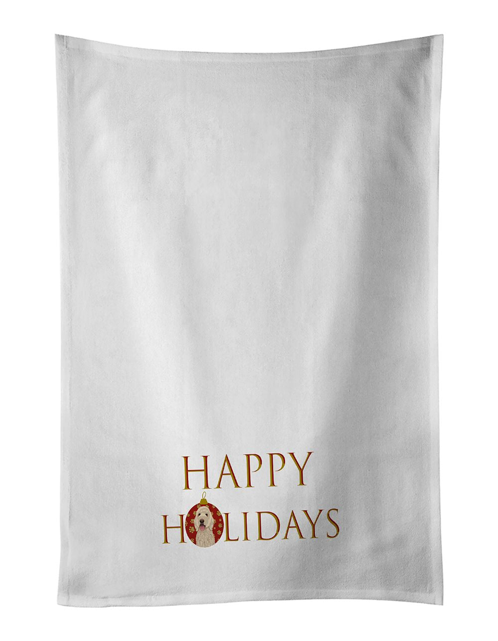 Cream Doodle Happy Holidays Kitchen Towel Set