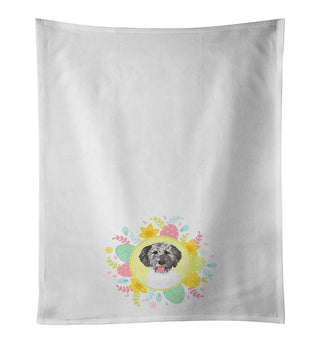 NEW Doodle Silver #3 Easter Kitchen Towel Set of 2 White Dish Towels Decorative Bathroom Hand towel