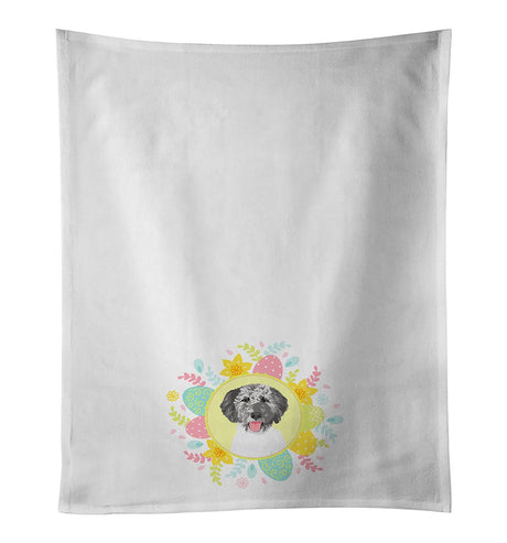 NEW Doodle Silver #3 Easter Kitchen Towel Set of 2 White Dish Towels Decorative Bathroom Hand towel