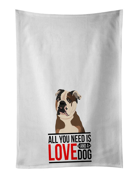 Chocolate and Tan English Bulldog Kitchen Towels