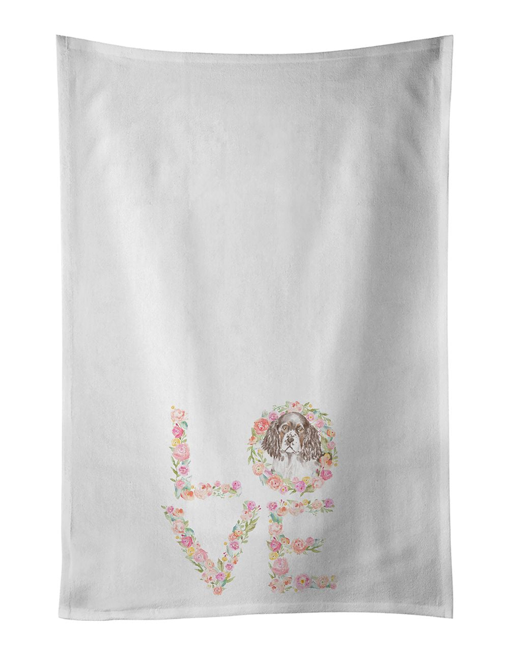 Artistic White Cotton Kitchen Towel Set –, Set of 2