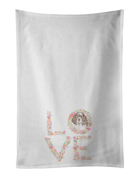 Artistic White Cotton Kitchen Towel Set –, Set of 2