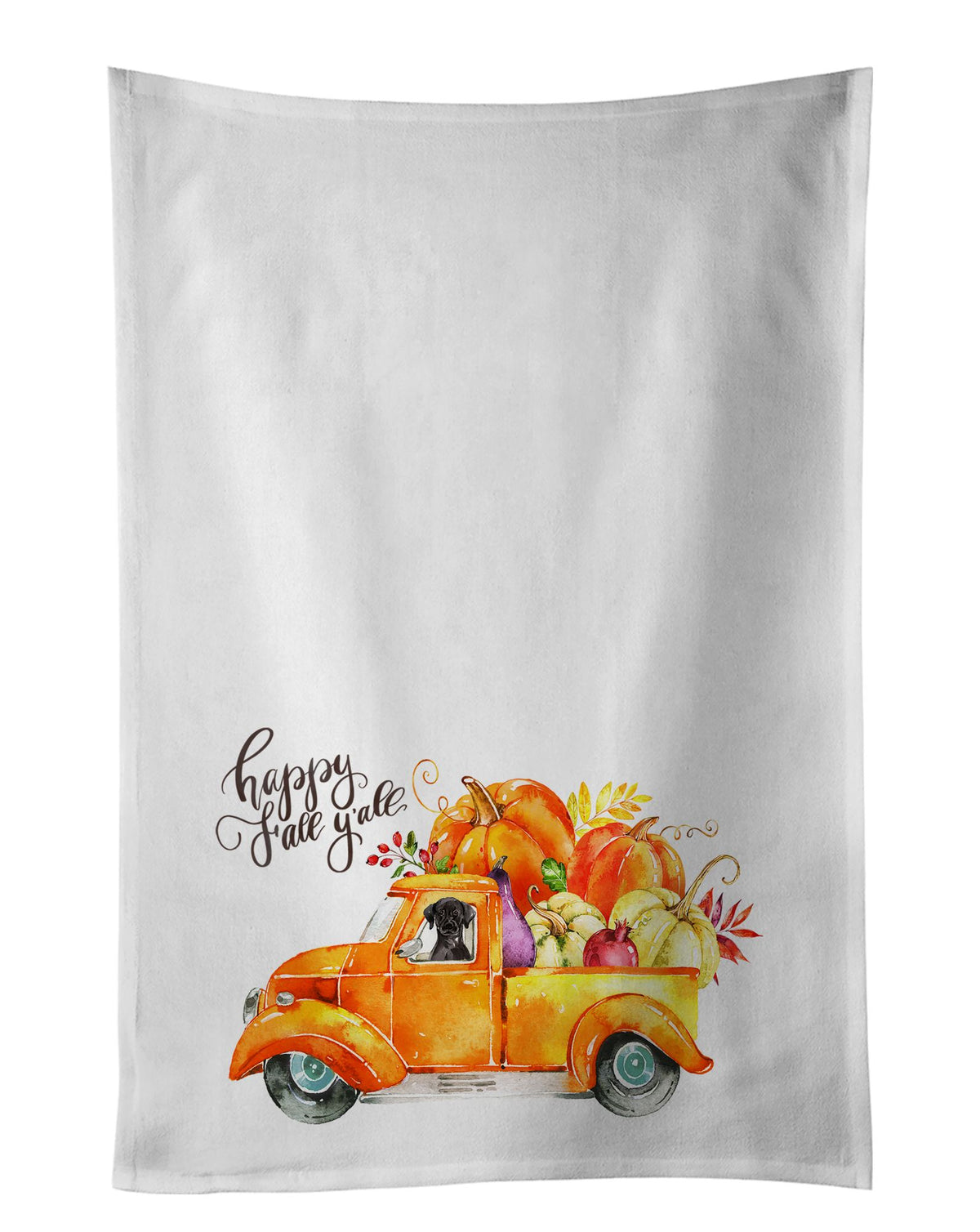 Black Labrador Fall Harvest Kitchen Towel Set